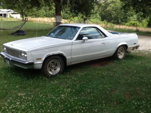 1984 chevrolet el camino. white with baby blue interior. great car! runs good!
