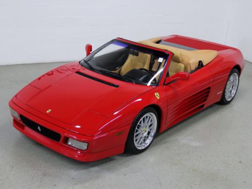 1994 ferrari 348 spider - red/tan - 31k miles! recent service! custom wheels!