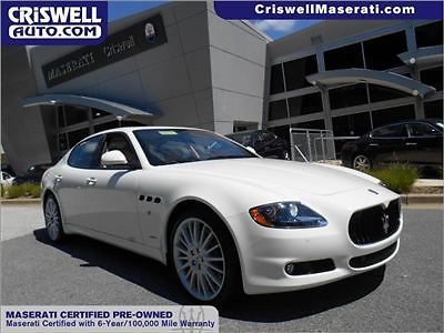 Maserati quattroporte certified cpo warranty white loaded low miles nav