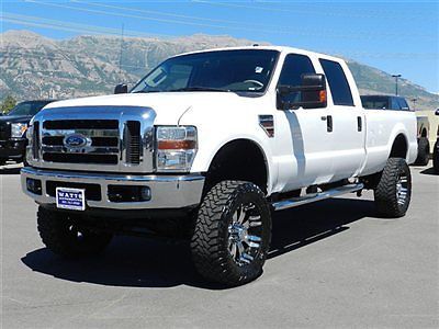 Ford crew cab lariat 4x4 powerstroke diesel custom lift wheels tires leather