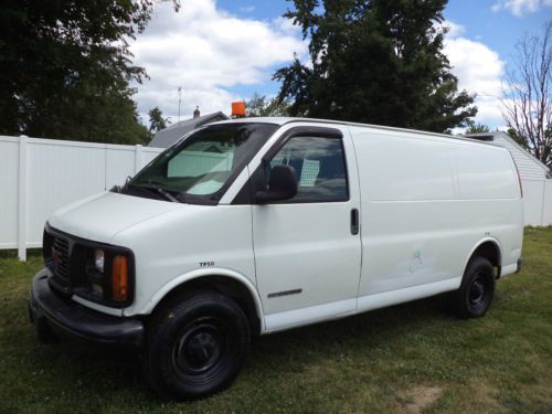 1998 gmc savana 2500 cargo van 111k diesel one owner ready to work!! cube van