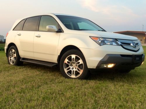 2009 white acura mdx tech pkg