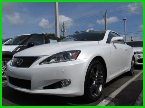 11 starfire pearl is-350c 3.5l v6 convertible *navigation *rear camera *low mi