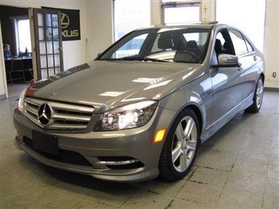 2011 mercedes-benz c300 sport 4matic htd lthr roof keyless wood f-warranty$23995