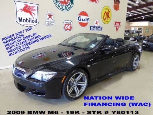 09 m6 conv,smg trans,pwr soft top,nav,hud,htd lth,b/t,19in whls,19k,we finance!!