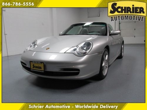 04 porsche 911 carrera cabriolet silver tiptronic awd black soft convertible top