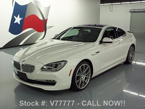 2012 bmw 650i bi-turbo lux seating sunroof nav hud 11k texas direct auto