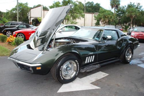 1969 chevrolet corvette 427, 435 horsepower, stingray, big block t-tops, 4 speed