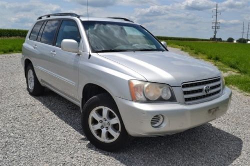 2001 toyota highlander v6 silver great fuel economy!!! a must see!!!