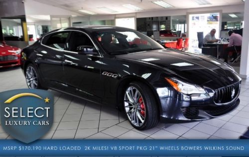 Msrp $170k quattroporte gt s v8 sport pkg natural leather b&amp;w sound 2k miles