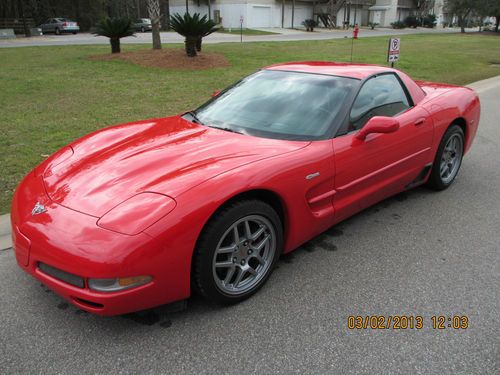 2003 corvette z06 fixed roof coupe torch red 50th anniversary 6 speed