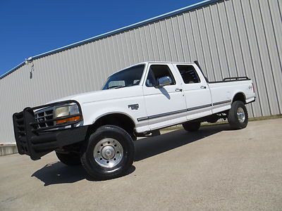 97 f350 xlt (7.3) 1-owner power-stroke lwb 4x4 diesel ranch-hand carfax texas  !