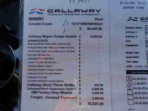 2009 Chevrolet CALLAWAY SUPERCHARGED Corvette Coupe 2LT ONLY 3474 MILES!, US $52,995.00, image 12