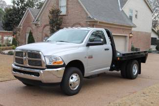 One owner 3500 with flat bed    cummins diesel    automatic   perfect carfax