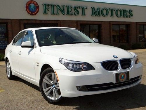 2010 (10) bmw 528i xdrive awd warranty prem/value pkg sirius white 1 owner