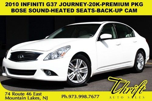 2010 infiniti g37 journey-20k-premium pkg-bose sound-heated seats-back-up cam