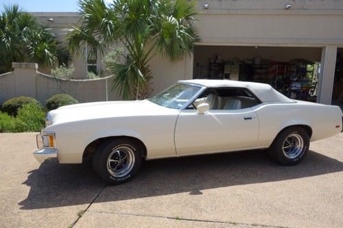 1973 mercury cougar xr7 convertible, newly restored, pristine interior, white