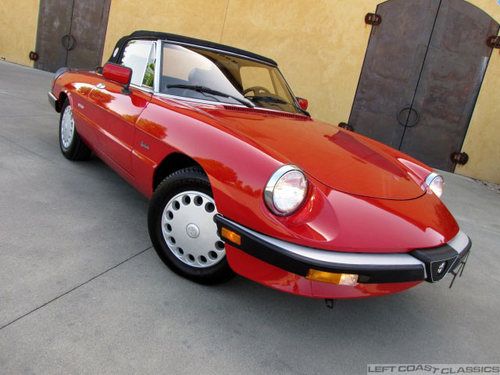 1988 alfa romeo graduate spider convertible -- 27,000 original miles ---