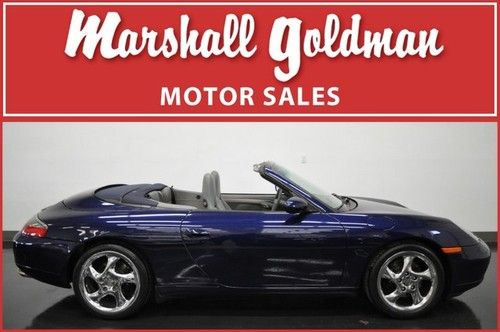 2001 porsche 996 cabriolet in lapis blue 6 speed leather int 23000 miles