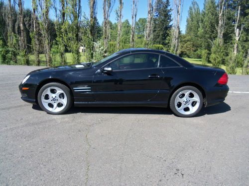 2004 mercedes benz sl500 low miles black beauty runs and drives perfect  clean