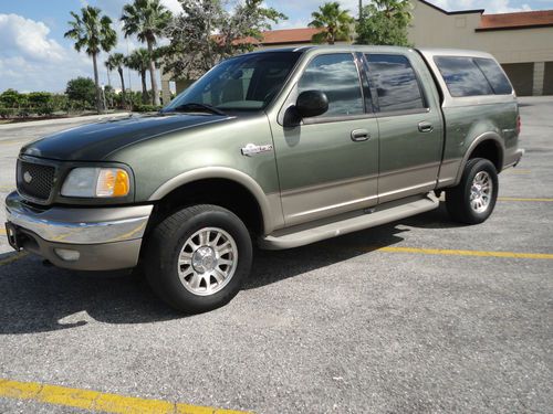2002 ford f150 king ranch crew cab 4wd  5.4l 1 owner trunk cap clear title great