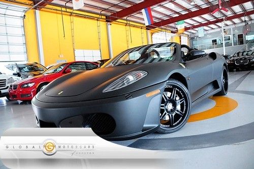 06 ferrari f430 spider f1 28k matte-black-wrap daytona-sts shields 19s jl-audio