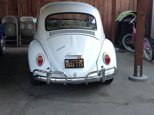 1966 volkswagon beetle classic black plates yellow 66 sticker