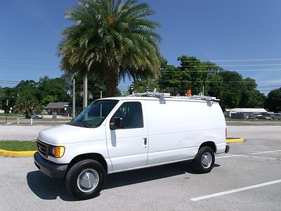 Ford e250 cargo van shelves bins ladder racks 4.6 v/8 fleet maintained serviced