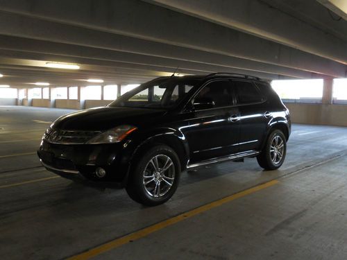 2006 nissan murano sl - black 4dr, v6, premium 18" chrome, rearview camera, abs