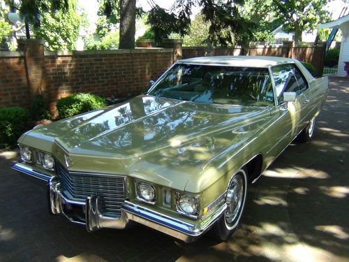 1972 cadillac coupe deville one family owned, non smoker, garage kept cream puff