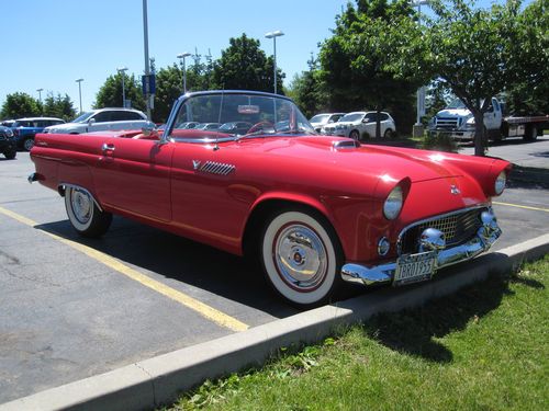 1955 torch red thunderbird convertible