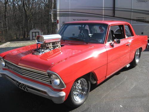 1966 chevy ii, pro street, blown 454