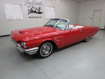 1965 ford "t-bird" convertible "ragoon red" w/ white int. 390 v-8 / auto "sharp"