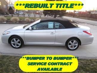 2008 toyota camry solara sle convertible rebuilt title