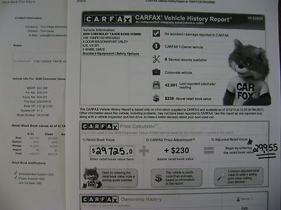 One Owner 4x4 Tahoe Hybrid Navigation Leather 2nd row bench 3rd row CarFax Clean, US $27,980.00, image 44