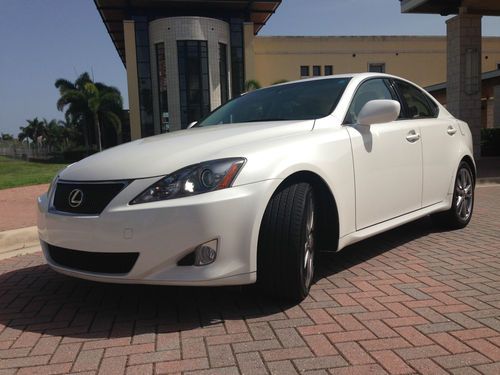 2008 lexus is250 pearl white certified preowned with tan fl car onlyh 34k miles