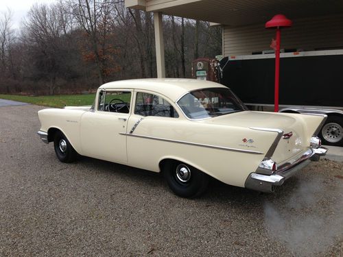 1957 chevy 150, blue flame 6 cyl. three speed, original two owner