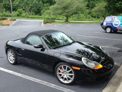 2002 boxster s 17k miles blk/blk sport wheels tiptronic bose w cd changer