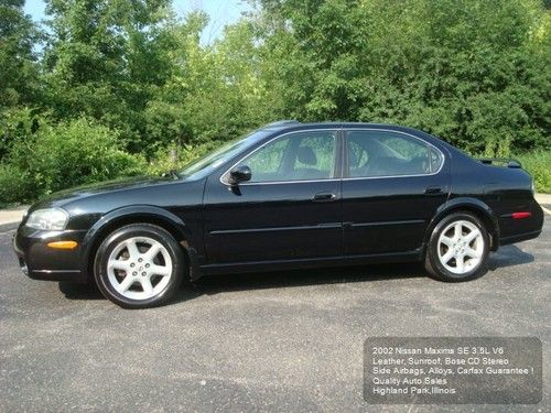 2002 nissan maxima se leather auto side airbags cd heated seats well maintained!