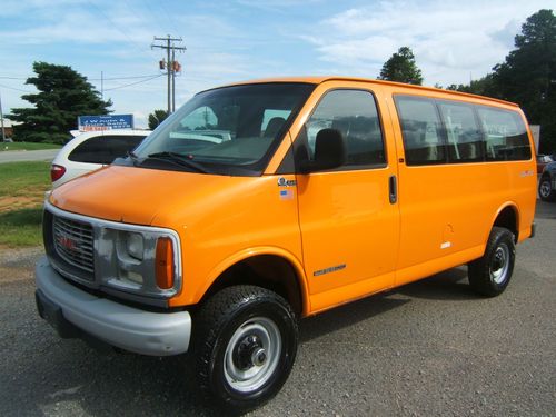 2001 gmc savana quigley van 3500 4x4 6.5 turbo diesel dual a/c 8 passenger clean