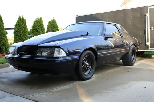 1990 ford mustang notchback race drag street cruise show nitrous stroker