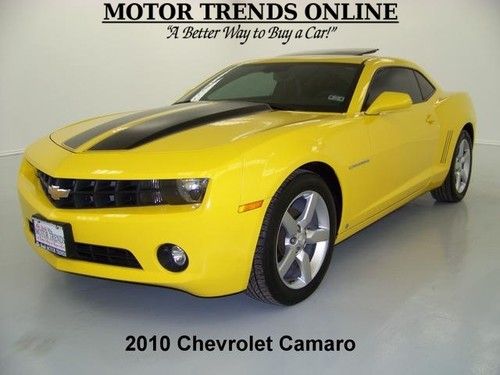 Stripe pkg 2lt lt sunroof auto leather htd seats media 2010 chevy camaro 44k