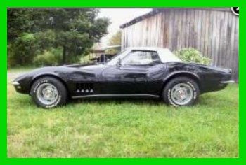 1968 chevy corvette 4-speed manual rwd frame on restoration black