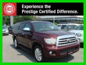 2010 toyota sequoia platinum captains chairs 4x4 awd nav dvd air suspension