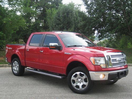 2010 ford f150 crew lariat 4x4 5.4 v8 20's sunroof leather nav sirius loaded!