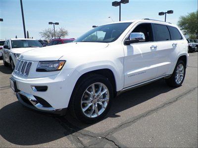 4wd summit new suv automatic engine: 3.6l v6 flex fuel white leather 4x4 mopar