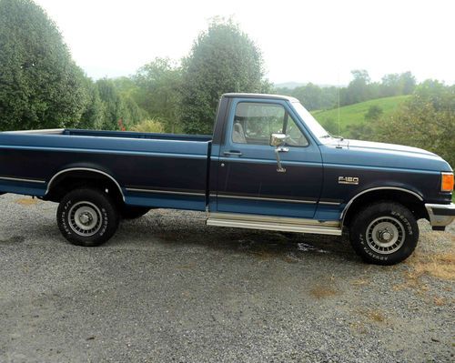 1988 ford f150 pickup truck 5 spd manual 4x4 xlt trim 8' bed inline 6 cyl