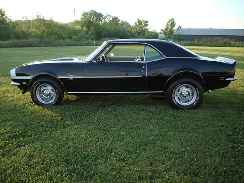 1968 camaro ss 396/375hp 4 speed rare blk with gold interior