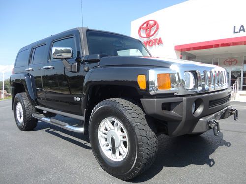 06 hummer h3 4x4 dual headrest dvd tv black clean carfax adventure package video