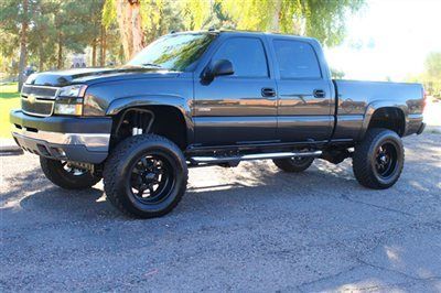 Lt lifted 2005 chevrolet silverado 2500hd duramax diesel 4wd crew cab 4 dr truck